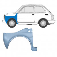 Guarda-lamas dianteiro para Fiat 126p 1985-1994 / Esquerdo 7576