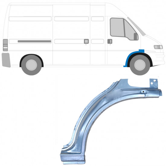 Painel de reparação do arco da roda dianteira para Fiat Ducato Boxer Relay 1994-2006 / Direito 5565