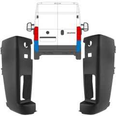 Canto do para-choque traseiro para Peugeot Boxer 2006-2018 / Esquerdo / Esquerda+Direita / Conjunto 14084