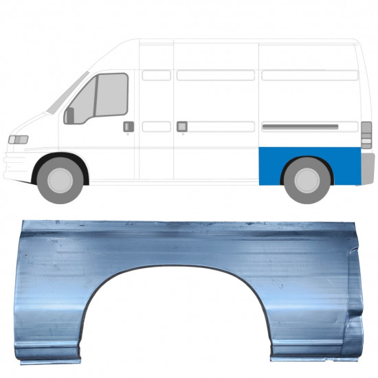 Painel de reparação do guarda-lamas traseiro para Fiat Ducato Boxer Relay 1994- / MWB / LWB / Esquerdo 5754