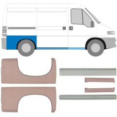 Painel de reparação da soleira com guarda-lamas traseiro para Citroen Jumper 1994-2006 / Conjunto 14381
