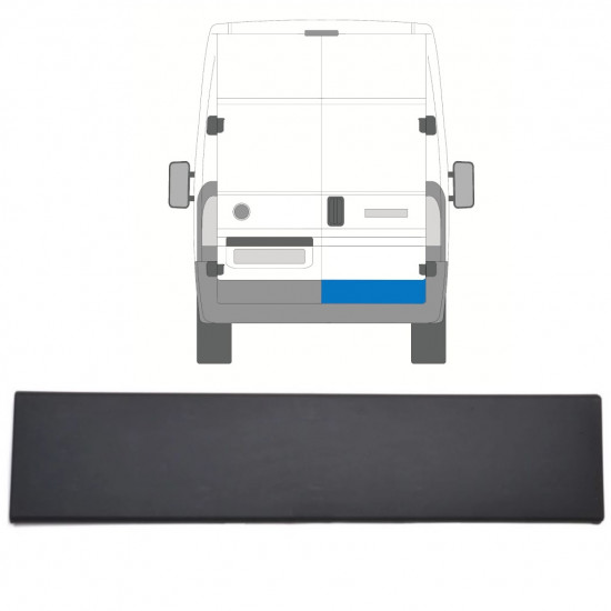 Moldura lateral da porta traseira para Fiat Ducato 2006- / Direito 7324