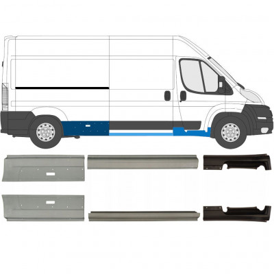 Painel de reparação da soleira para Fiat Ducato 2006- / Esquerda = Direita (simétrico) / Conjunto 9702