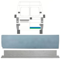 Painel de reparação interna e externa baixa das portas traseiras para Peugeot Boxer 1994-2006 / Direito / Conjunto 14042