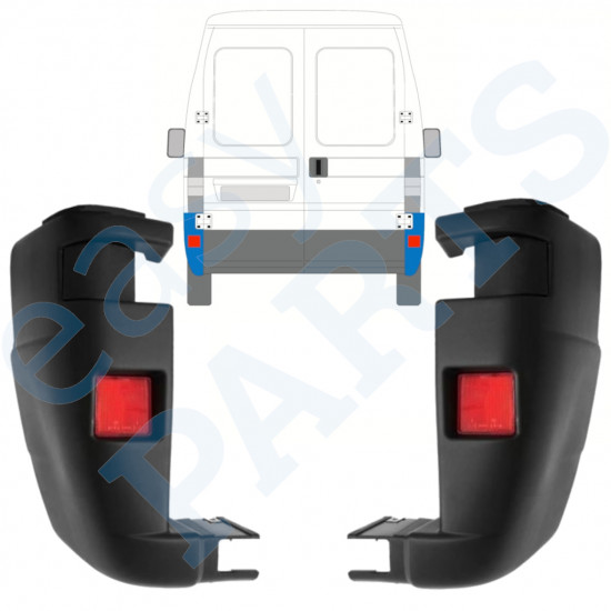 Canto do para-choque traseiro para Fiat Ducato 2002-2006 / Esquerda+Direita / Conjunto 9816