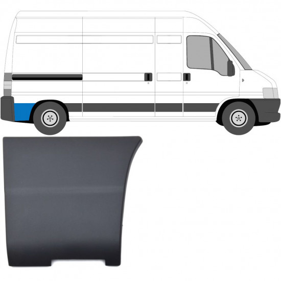 Moldura lateral do guarda-lamas traseiro para Fiat Ducato Boxer Relay 2002- / Direito 5135