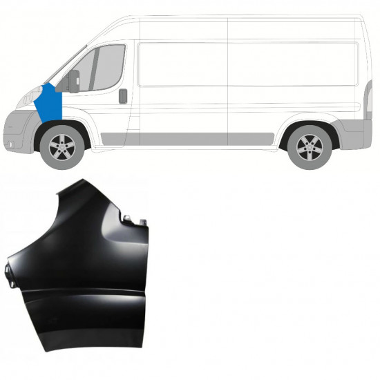 Guarda-lamas dianteiro para Fiat Ducato 2006-2014 / Esquerdo 7279