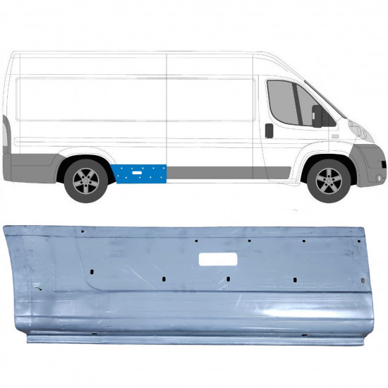 Painel de reparação do guarda-lamas traseiro para Fiat Ducato 2006- / Direito 11514