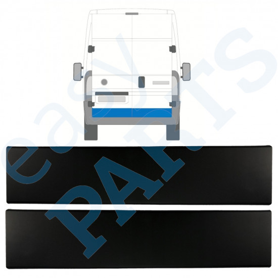 Moldura lateral da porta traseira para Fiat Ducato 2018- / Esquerda+Direita / Conjunto 9834