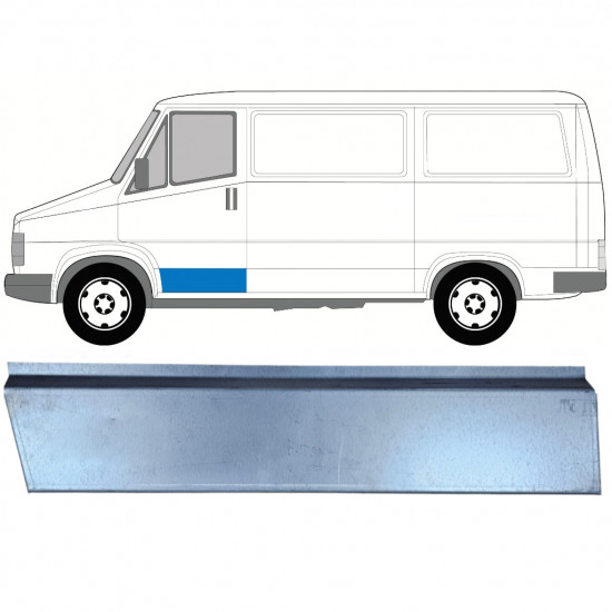 Painel de reparação externa das portas dianteiras para Fiat Ducato / C25 / J5 1981-1994 / Esquerdo 7743