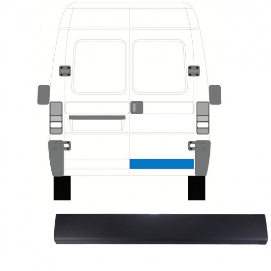 Moldura lateral da porta traseira para Fiat Ducato 1994-2002 / Direito 7761