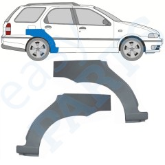 Painel de reparação do guarda-lamas traseiro para Fiat Palio Weekend 1997-2001 / Esquerda+Direita / Conjunto 9941