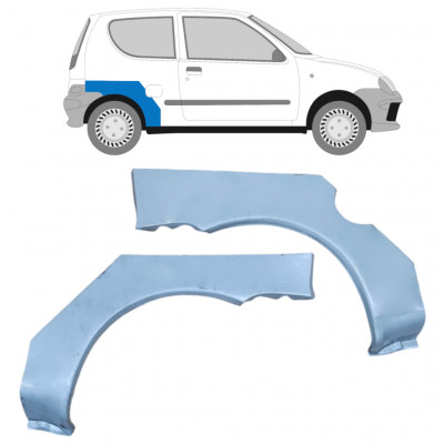 Painel de reparação do guarda-lamas traseiro para Fiat Seicento 1998-2010 / Esquerda+Direita / Conjunto 9599