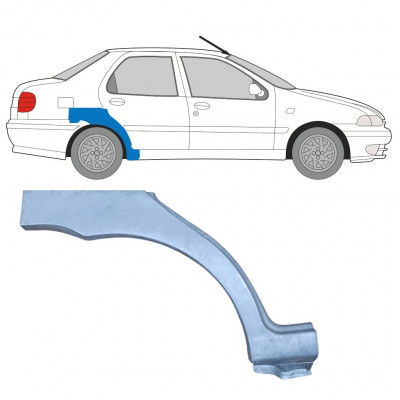 Painel de reparação do guarda-lamas traseiro para Fiat Siena 1997-2001 / Direito 8130