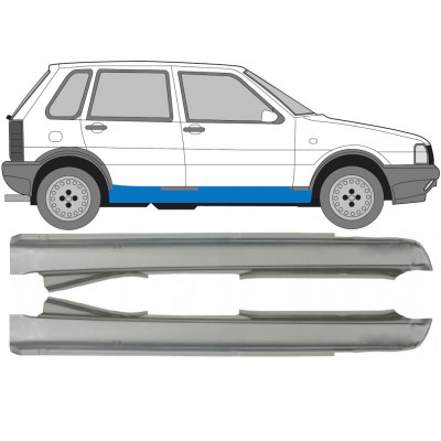 Painel de reparação da soleira para Fiat Uno 1983-2002 / Esquerda+Direita / Conjunto 9666