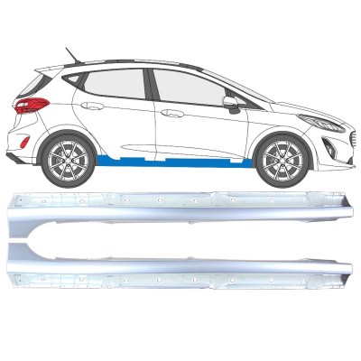 Soleira completa para Ford Fiesta 2017-2023 / Esquerda+Direita / Conjunto 16268