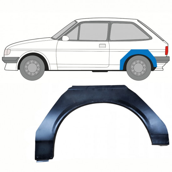 Painel de reparação do guarda-lamas traseiro para Ford Fiesta 1983-1989 / Esquerdo 8750