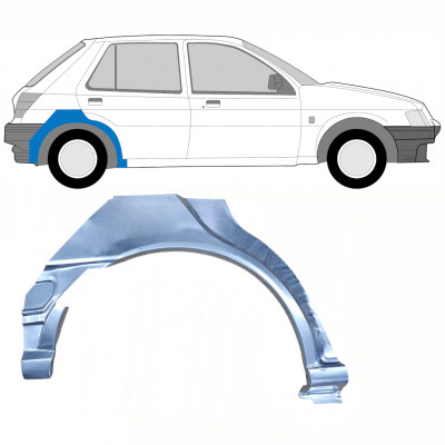 Painel de reparação do guarda-lamas traseiro para Ford Fiesta 1989-1995 / Direito 8747