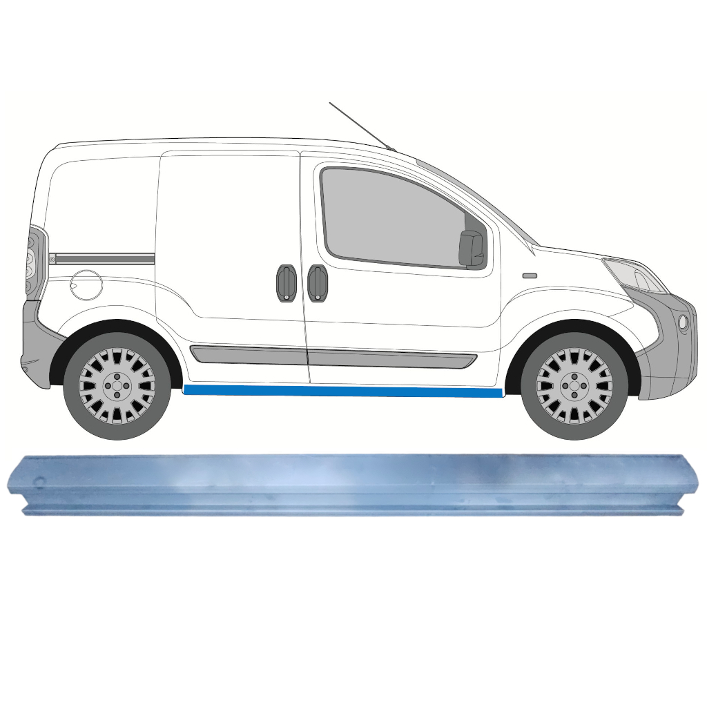 Painel De Reparação Da Soleira Para Fiat Fiorino 2007- / Direito 7824