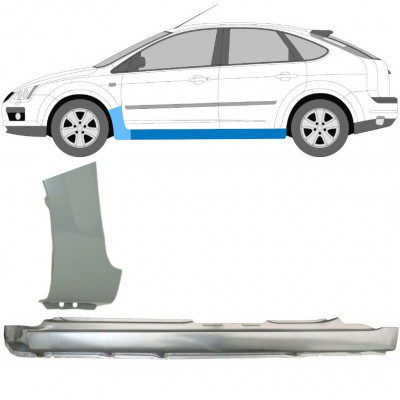 Soleira completa com reparação de guarda-lamas dianteiro para Ford Focus 2004-2011 / Esquerdo / Conjunto 8736