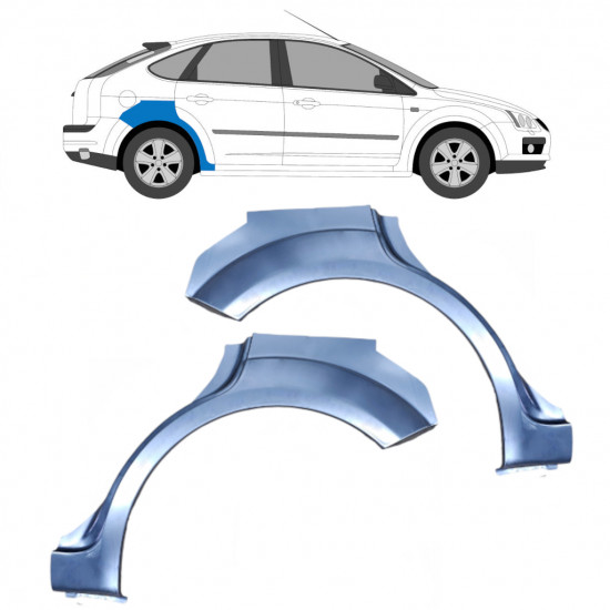 Painel de reparação do guarda-lamas traseiro para Ford Focus 2004-2011 / Esquerda+Direita / Conjunto 9425