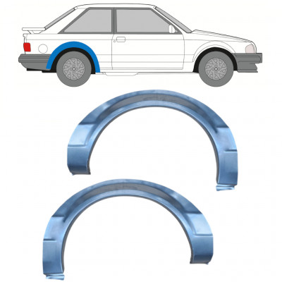 Painel de reparação do guarda-lamas traseiro para Ford Escort 1980-1986 / Esquerda+Direita / Conjunto 10527