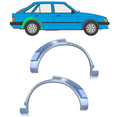 Painel de reparação do guarda-lamas traseiro para Ford Escort 1980-1986 / Esquerda+Direita / Conjunto 9984