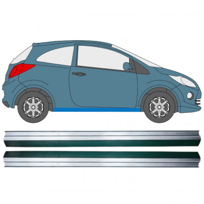 Painel de reparação da parte inferior da soleira para Ford Ka 2008-2016 / Esquerda+Direita / Esquerda = Direita (simétrico) / Conjunto 12945