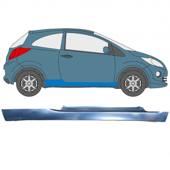 Painel de reparação da soleira para Ford KA 2008-2016 / Direito 12042