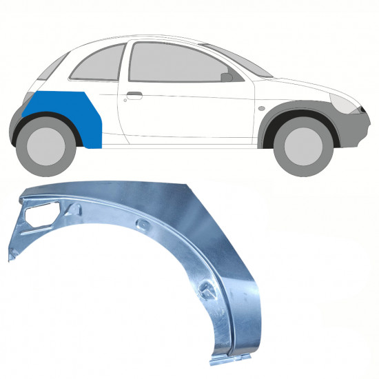 Painel de reparação do guarda-lamas traseiro para Ford KA 1996-2008 / Direito 10769