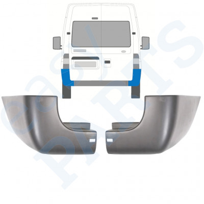 Canto do para-choque traseiro para Ford Transit 2006-2013 / Esquerda+Direita / Conjunto 9729