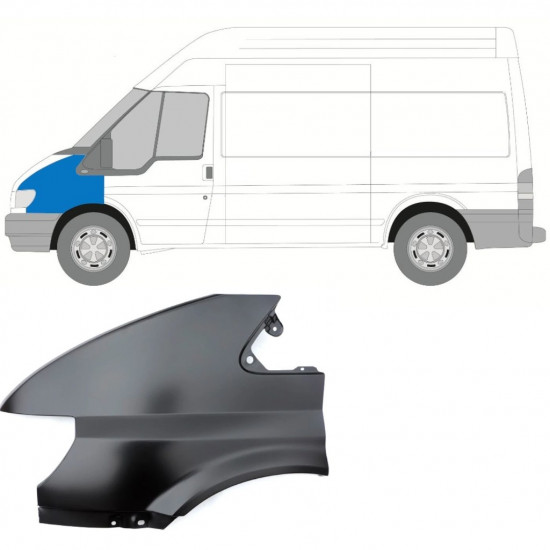 Guarda-lamas dianteiro para Ford Transit 2000-2006 / Esquerdo 8624