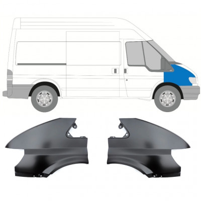 Guarda-lamas dianteiro para Ford Transit 2000-2006 / Esquerda+Direita / Conjunto 9703