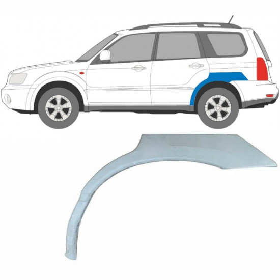 Painel de reparação do guarda-lamas traseiro para Subaru Forester Sg 2002-2008 / Esquerdo 8826