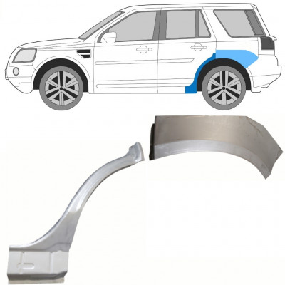 Painel de reparação do guarda-lamas traseiro para Land Rover Freelander 2006-2015 / Esquerdo / Conjunto 8966