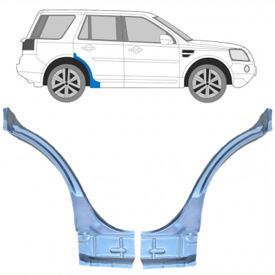 Painel de reparação do guarda-lamas traseiro para Land Rover Freelander 2006-2015 / Esquerda+Direita / Conjunto 10659