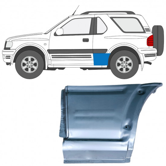 Painel de reparação do guarda-lamas traseiro para Opel Frontera B 1999-2002 / Esquerdo 12832