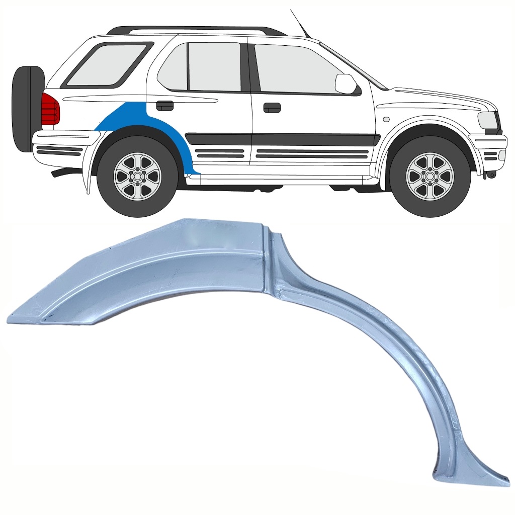 Painel De Reparação Do Guarda-Lamas Traseiro Para Opel Frontera B 1999-2002 / Direito 8757