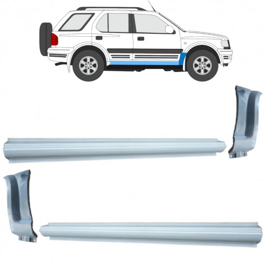 Painel de reparação da soleira com guarda-lamas dianteiro para Opel Frontera B 1999-2002 11160