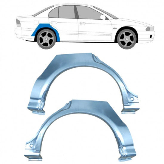 Painel de reparação do guarda-lamas traseiro para Mitsubishi Galant 1996-2003 / Esquerda+Direita / Conjunto 9161