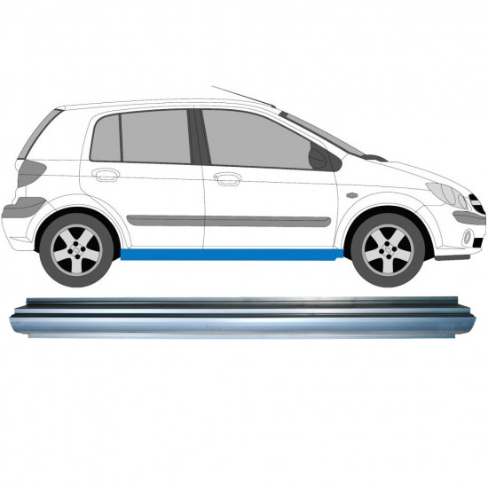 Painel de reparação da soleira para Hyundai Getz 2002-2010 / Esquerda = Direita (simétrico) 6664