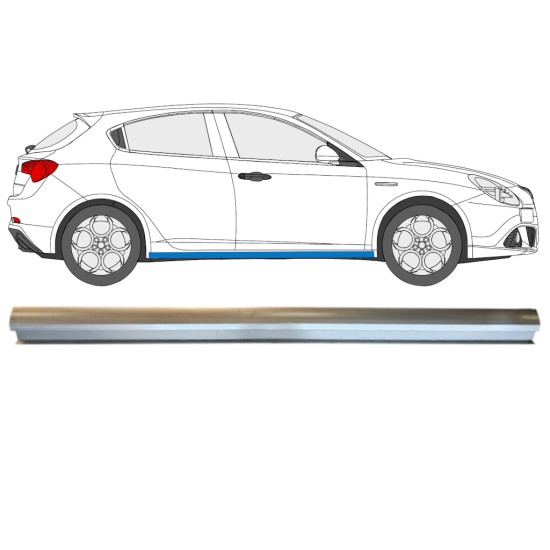 Painel de reparação da parte inferior da soleira para Alfa Romeo Giulietta 2010-2020 / Direito 15002 Painel de reparação da parte inferior da soleira para Alfa Romeo Giulietta 2010-2020 / Direito 15002
