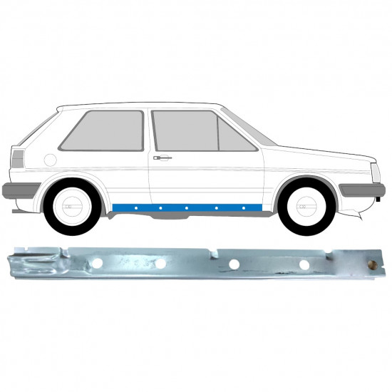 Painel de reparação interna da soleira para VW Golf 2 1982-1992 / Direito 11025