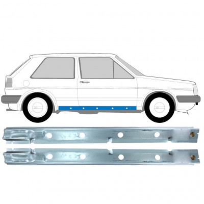 Painel de reparação interna da soleira para VW Golf 2 1982-1992 / Esquerda+Direita / Conjunto 11027