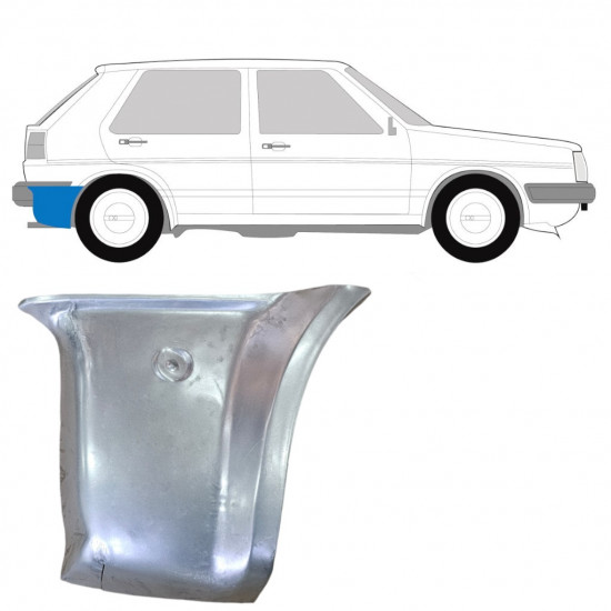 Painel de reparação do canto traseiro para VW Golf 2 1982- / Direito 12018