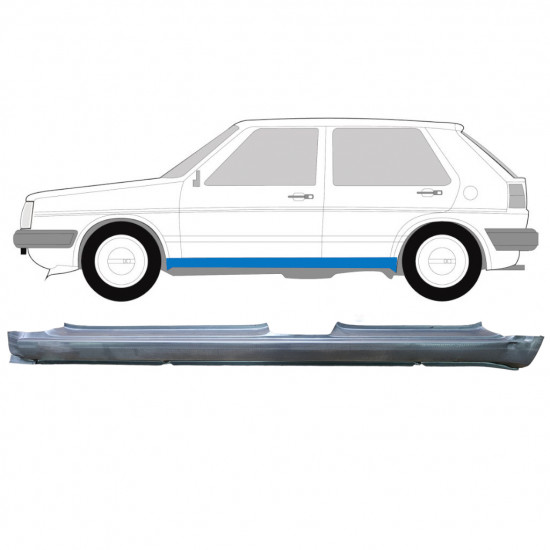 Painel de reparação da soleira para VW Golf 2 1982- / Esquerdo 7096