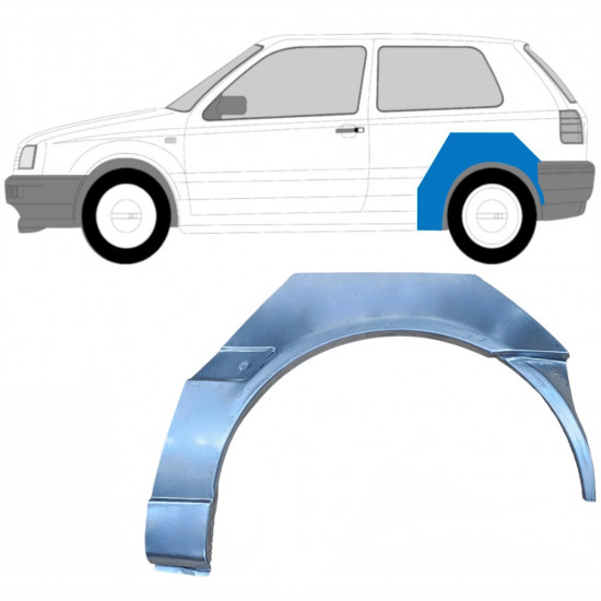 Painel de reparação do guarda-lamas traseiro para VW Golf 3 1991- / Esquerdo 9090