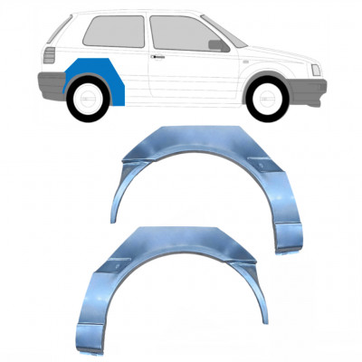 Painel de reparação do guarda-lamas traseiro para VW Golf 3 1991- / Esquerda+Direita / Conjunto 10252