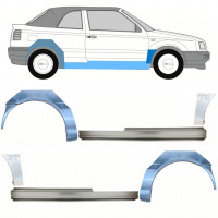 Painel de reparação da soleira com guarda-lamas dianteiro e traseiro para VW Golf 3 1993-1998  CABRIO / Conjunto 12569