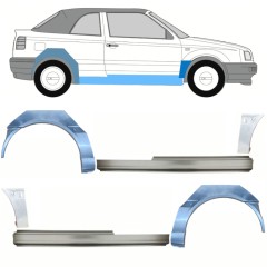 Painel de reparação da soleira com guarda-lamas dianteiro e traseiro para Volkswagen Golf 3 1991-1998 / CABRIO / Conjunto 12569
